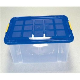 Box s vrchnákom modrý 40x30x20cm 16l
