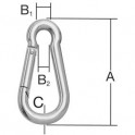 Karabina hasičská   60x6mm  Zn