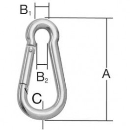 Karabina hasičská   80x8mm  Zn