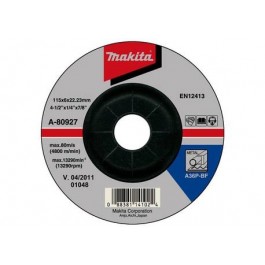 MAKITA A-80927 brúsny kotúč na kov 115x6x22,2mm MAKITA A-80927 brúsny kotúč na kov 115x6x22,2mm