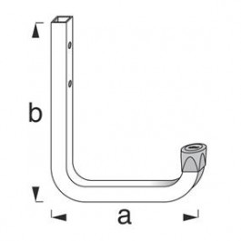 Alfer 2958 hák stenový  Zn 115x140mm 