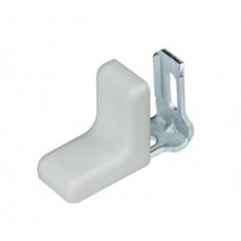 Držiak kovov&yacute; s plastovou krytkou biely 30x30mm