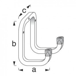 Alfer 2971 h&aacute;k na n&aacute;radie Zn 325x120x98mm 