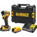 DEWALT DCF850E2T aku r&aacute;zov&yacute; uťahov&aacute;k 1/4" 18V XR POWERSTACK 2x1,7Ah
