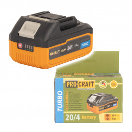 PROCRAFT akumul&aacute;tor Li-Ion 20V 4Ah TURBO