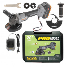 PROCRAFT Industrial AG125A aku uhlov&aacute; br&uacute;ska 125mm 4,0 Ah