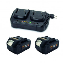 PROCRAFT sada 2x akumul&aacute;tor S20-4 4Ah + nab&iacute;jačka 20-2