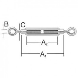 Vormann napinak lanovy M 6x100 Zn oko-oko  007900225AV