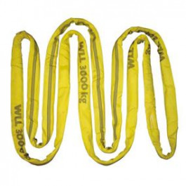 KERBL zdv&iacute;hac&iacute; popruh nosnosť 3t/6t, obvod 4m, žlt&yacute;