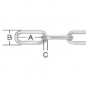 Reťaz z ocele 3 mm Zn forma C
