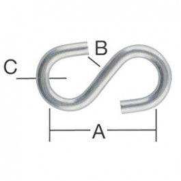 Vormann h&aacute;k - S   23,5 x 4 x 3mm /2ks/