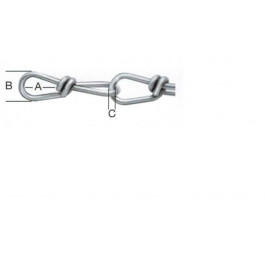 Reťaz uzlov&aacute;  2 mm Zn 