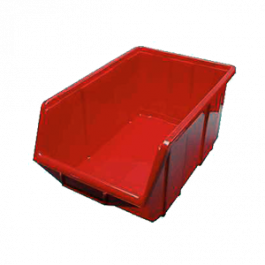 Box stohovac&iacute; červeny veľ. 2-111 168x111x76mm   (60x)