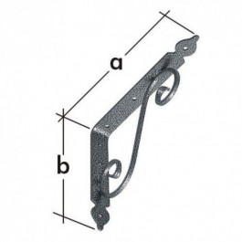 DOMAX WOZ 140 AS konzola kovan&aacute; 140x110 antik strieborn&aacute;