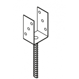 DOMAX PS 100U P&auml;tka stĺpiku typu "U" ZNG 101x120x60x4,0 mm