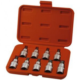 EXTOL 9-dielna sada hlavic 1/2" TORX T20-T60 CrV