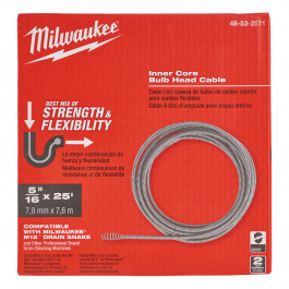 MILWAUKEE  &scaron;pir&aacute;l. dr&ocirc;t  8mmx7,6m roz&scaron;.zakonč.