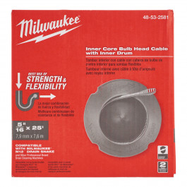 MILWAUKEE  &scaron;pir&aacute;l. dr&ocirc;t  8mmx7,6m roz&scaron;.zakonč. w/drum