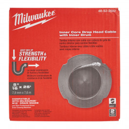 MILWAUKEE  &scaron;pir&aacute;l. dr&ocirc;t  8mmx7,6m sklop.zakonč. w/drum