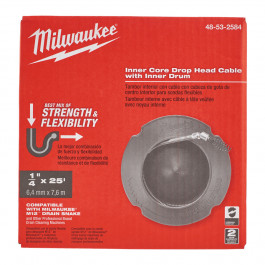 MILWAUKEE  &scaron;pir&aacute;l. dr&ocirc;t  6mmx7,6m sklop.zakonč. w/drum