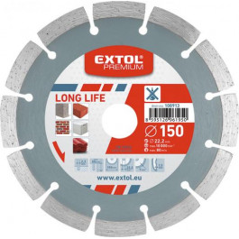 EXTOL PREMIUM diamantov&yacute; kot&uacute;č segment Long Life 125mm 108912