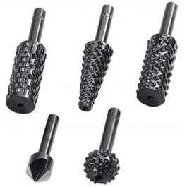 WOLFCRAFT 2540000 fr&eacute;zky na drevo/kov 5-dielna sada, stopka 6,35mm