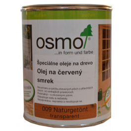 OSMO 009 terasov&yacute; olej červen&yacute; smrek pr&iacute;rodne sfarben&yacute; 0,75 l