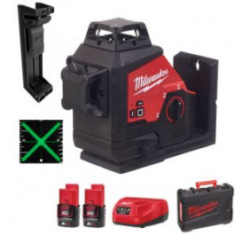 MILWAUKEE M12 3PL-0C Laser zelen&yacute; s 3 rovinami 360