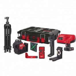 MILWAUKEE M12 3PLKIT-401P laser 3x360&deg; + &scaron;irok&eacute; pr&iacute;slu&scaron;enstvo