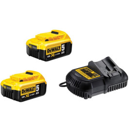 DEWALT DCB105P2 nab&iacute;jačka XR + 2 x aku 18V 5,0 Ah Li-lon