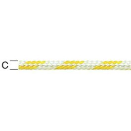 Lano umel&eacute;  3 mm bielo/žlt&eacute; prepletan&eacute; 
