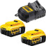 DEWALT DCB115P2 nab&iacute;jačka + 2x akumul&aacute;tor 18 V 5,0 Ah Li-Ion