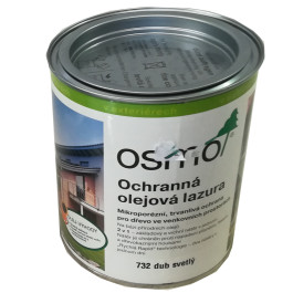 OSMO 732 ochrann&aacute; olejov&aacute; laz&uacute;ra dub svetl&yacute; 0,75l