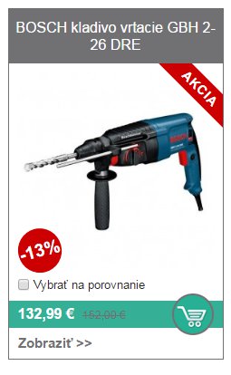 vrtacie kladivo bosch 2-26 dre